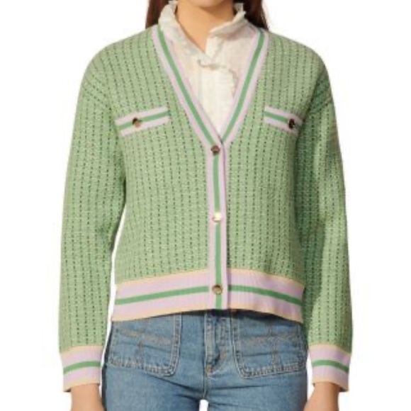 Sandro Brandy Tweed Cardigan - Picture 2 of 11